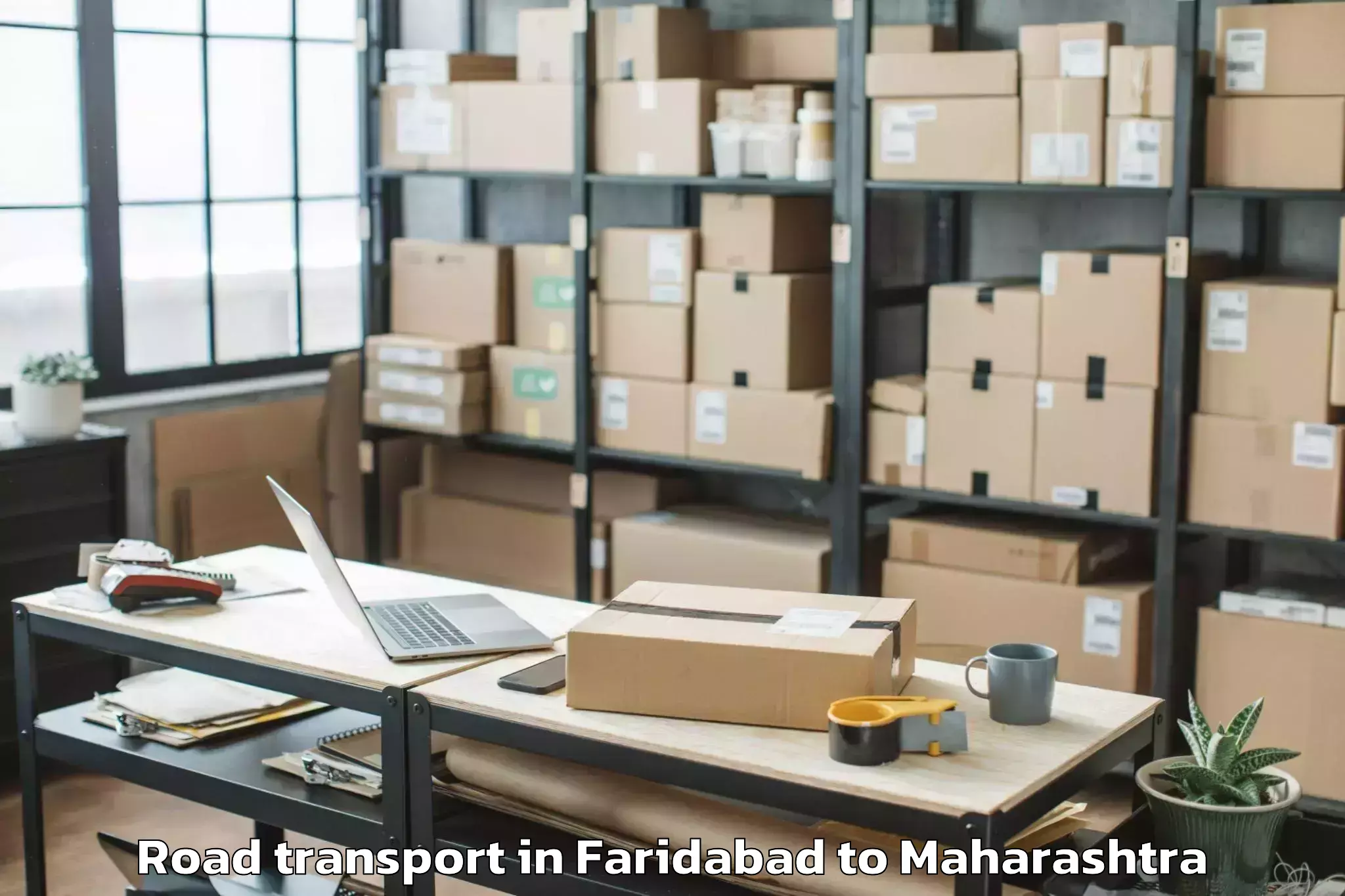 Top Faridabad to Aheri Road Transport Available